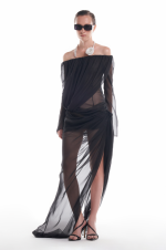 CURTAIN CHIFFON GOWN